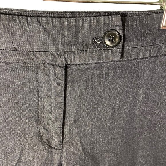 Ann Taylor Signature Capri Pants Petite 12P Charcoal Gray Side Pockets - Picture 4 of 9
